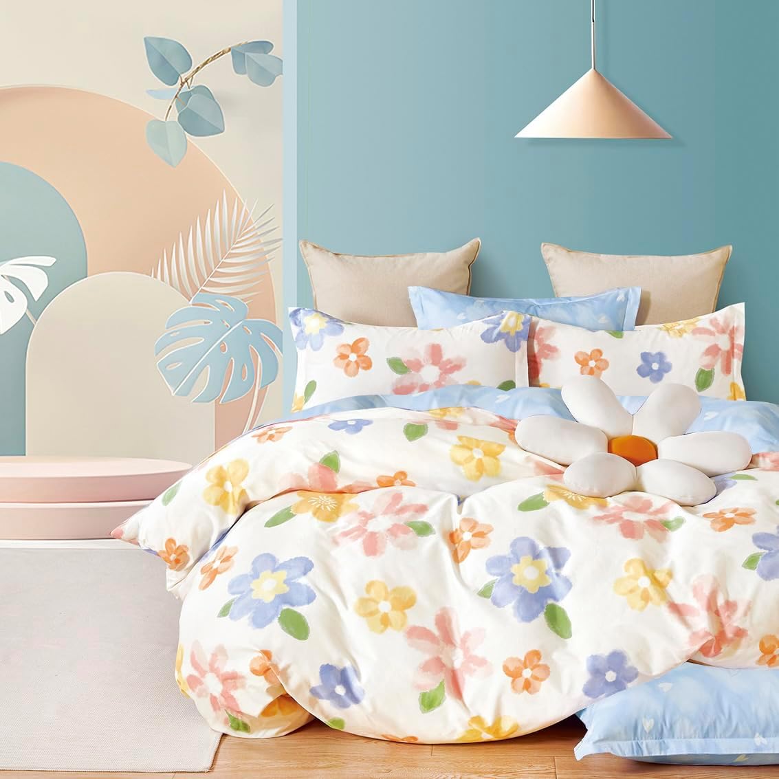 Detalle de MiniSteps BC00X Twin Duvet Cover Set, 100% Cotton, Zipper Closure