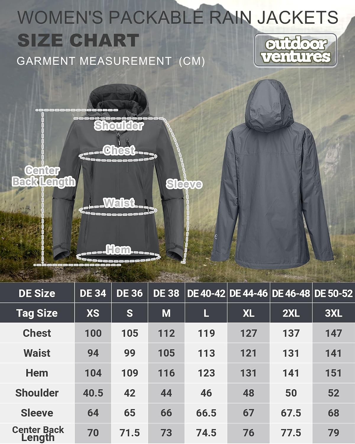 Thumbnail 5 de Outdoor Ventures Damen Regenjacke 10000MM