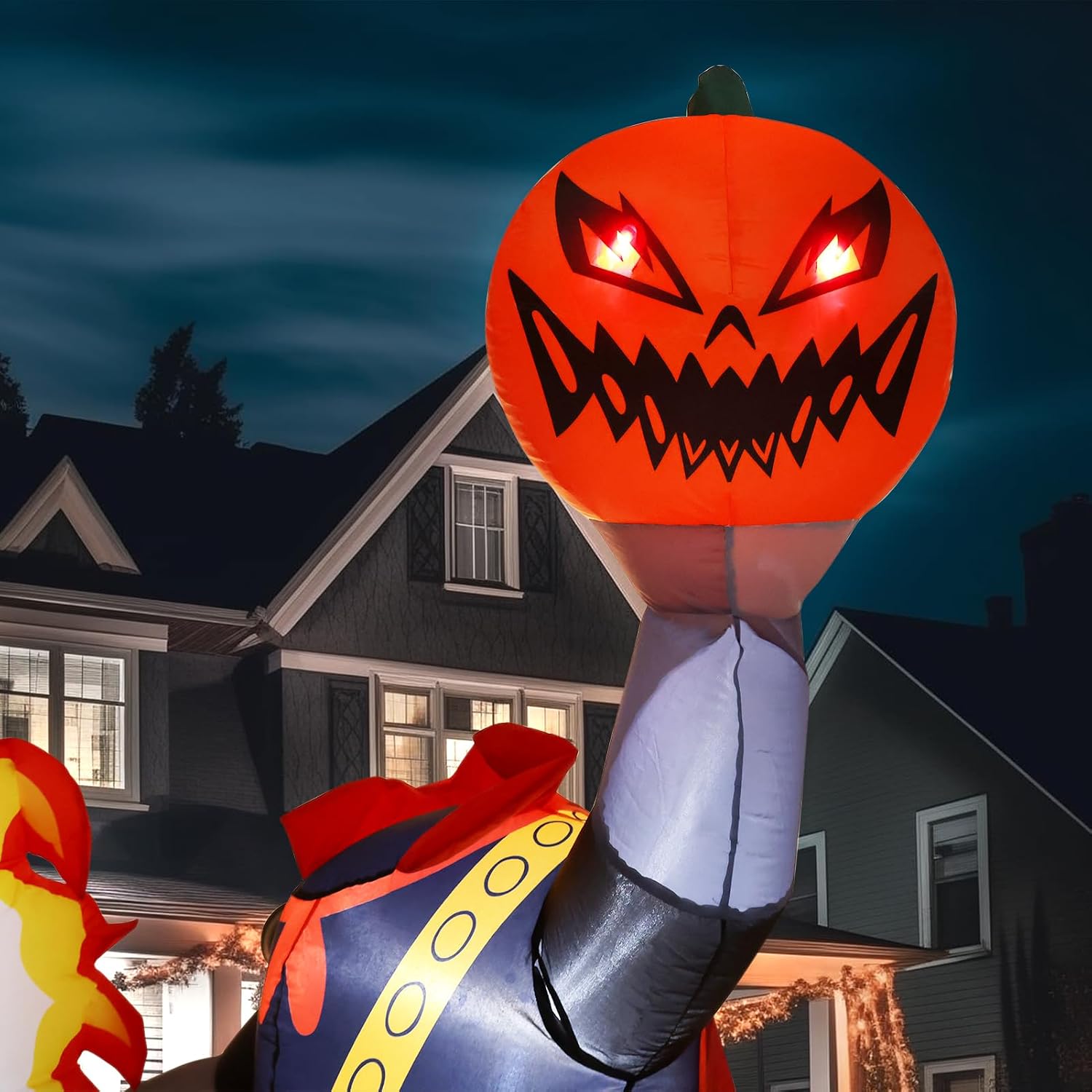 Detalle de WBHome Halloween Inflatable Headless Horseman, 9 Ft