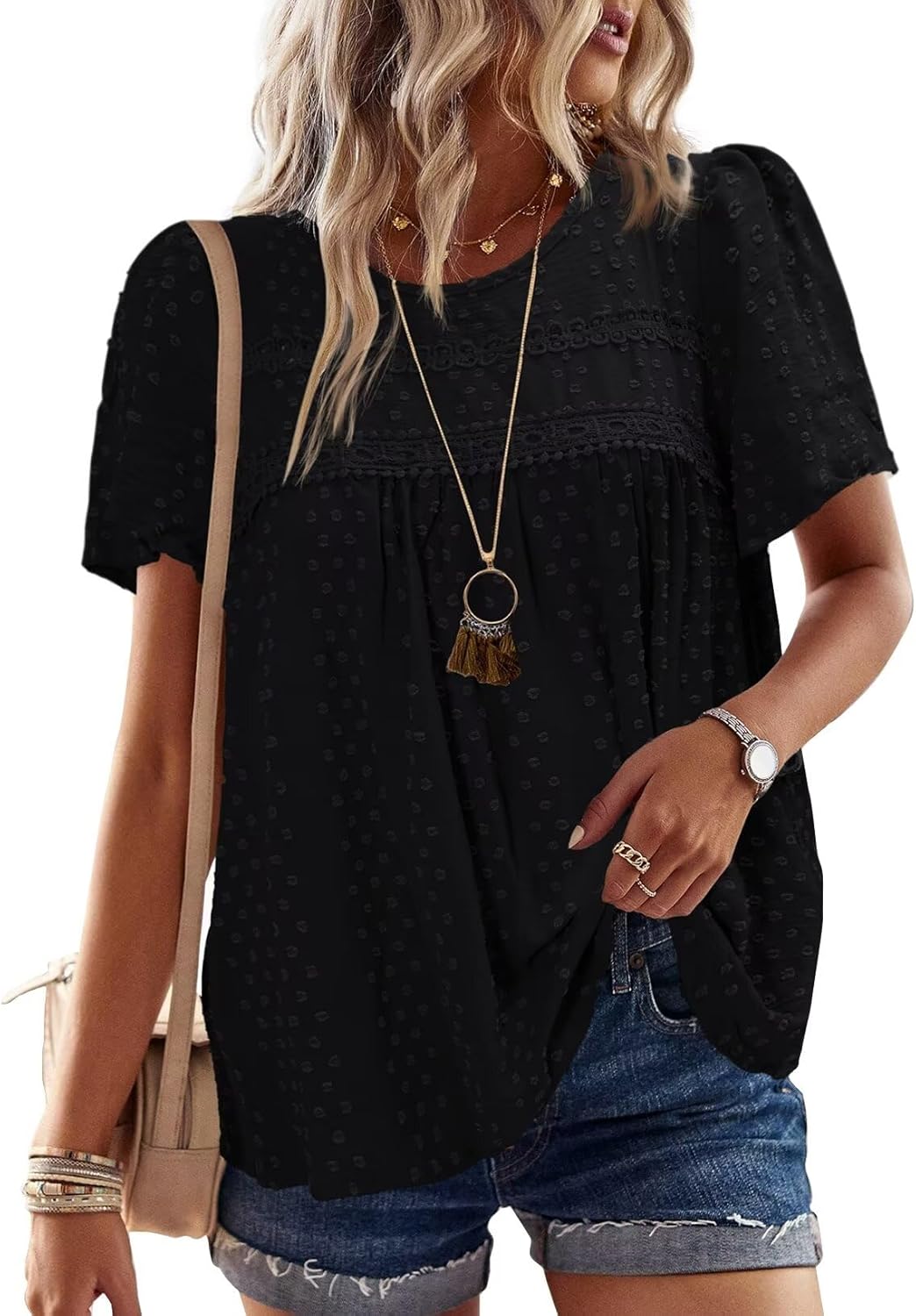 Detalle de Falechay Boho Crochet Lace Blouse for Women