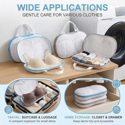 Detalle de YIPFEN 4 Salva Reggiseno in Rete per Lavatrice – Protezione e Versatilità per il bucato delicato
