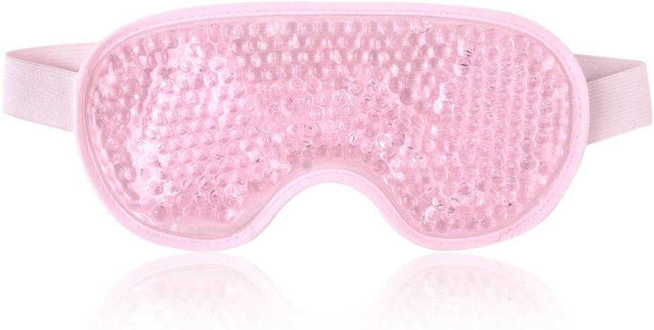 Detalle de NEWGO EM002 Reusable Gel Eye Mask, Reversible Hot and Cold Therapy, Pink