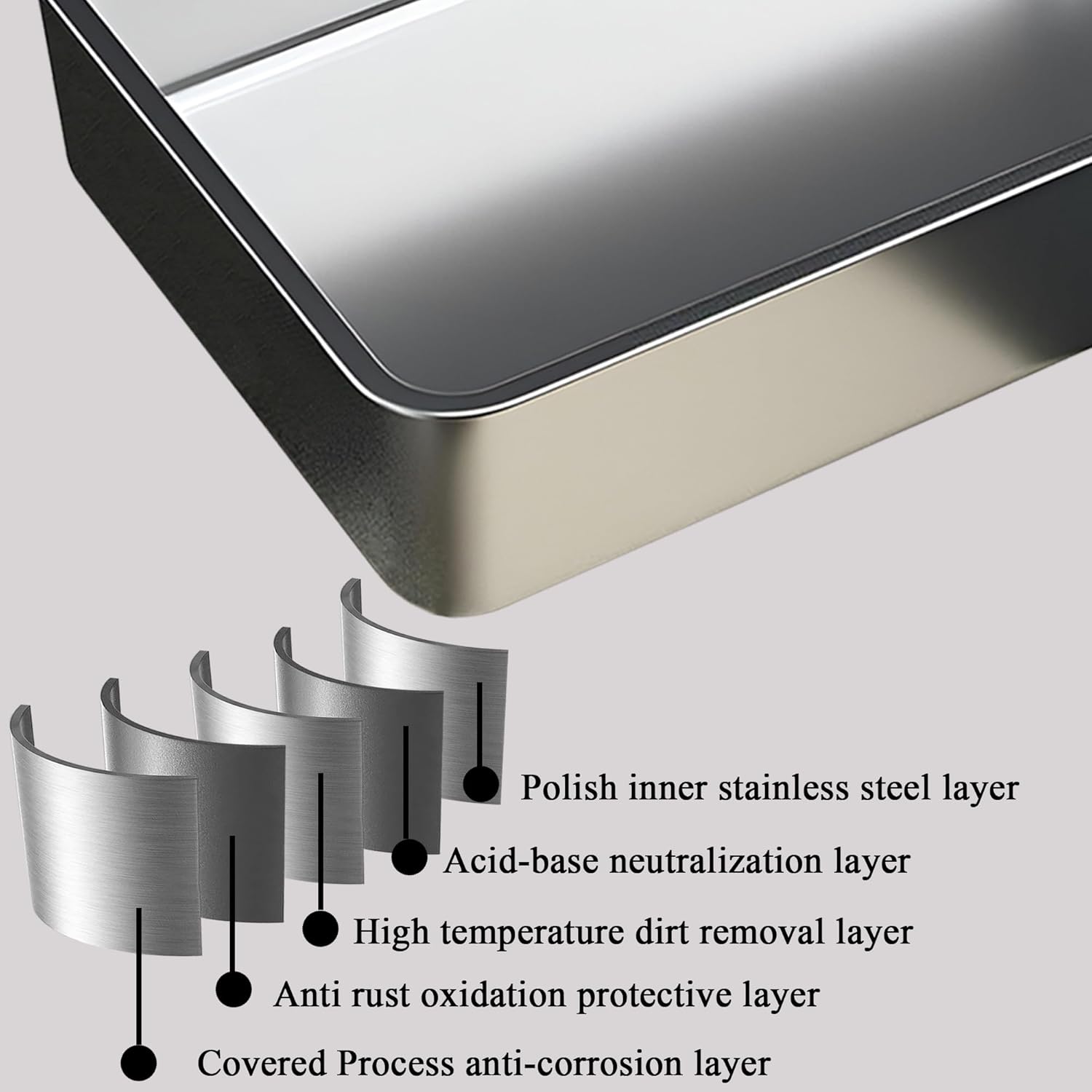 Thumbnail 3 de Vealind Stainless Steel Cat Litter Box