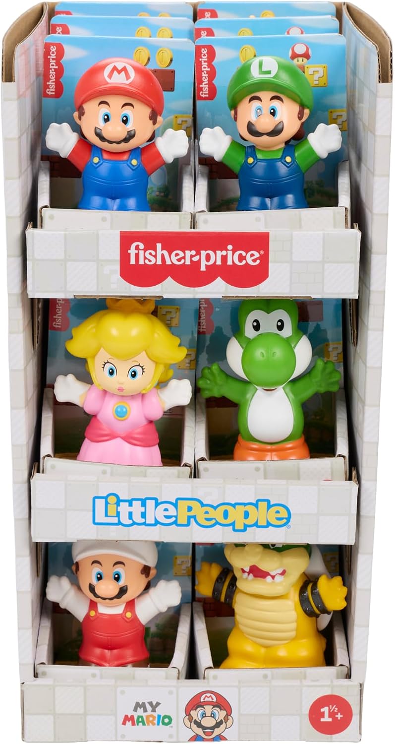 Detalle de Fisher-Price JHG64-986A マイマリオ リトルピープル フィギュア18体セット