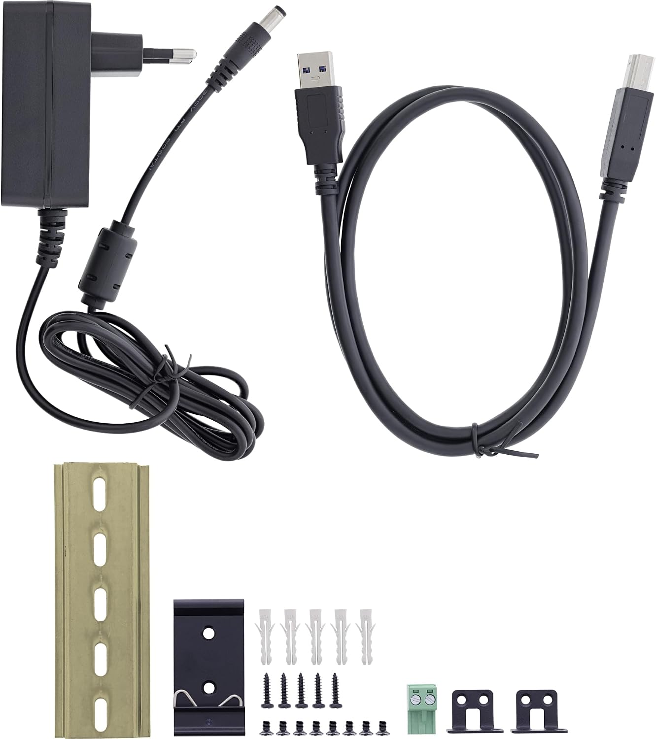 Detalle 2 de InLine 35396A – przemysłowy koncentrator USB 3.2 Gen.1, 4 porty, obudowa aluminiowa