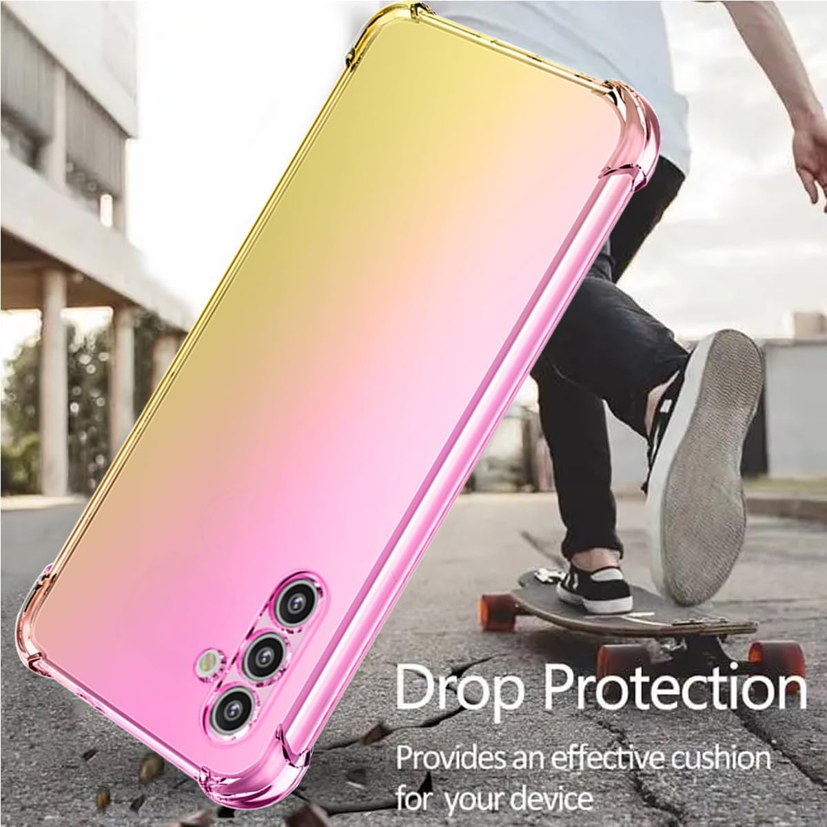 Thumbnail 4 de Osophter Galaxy A05S case with 2 screen protectors (Pink Gold) – TPU shock-absorbing cover