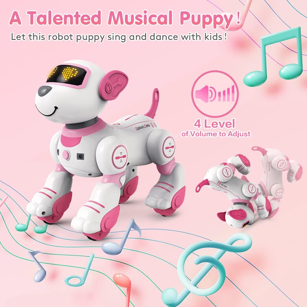 Detalle 2 de VATOS Roboterhund für Kinder mit Fernsteuerung, Touch & Follow und 17 Funktionen