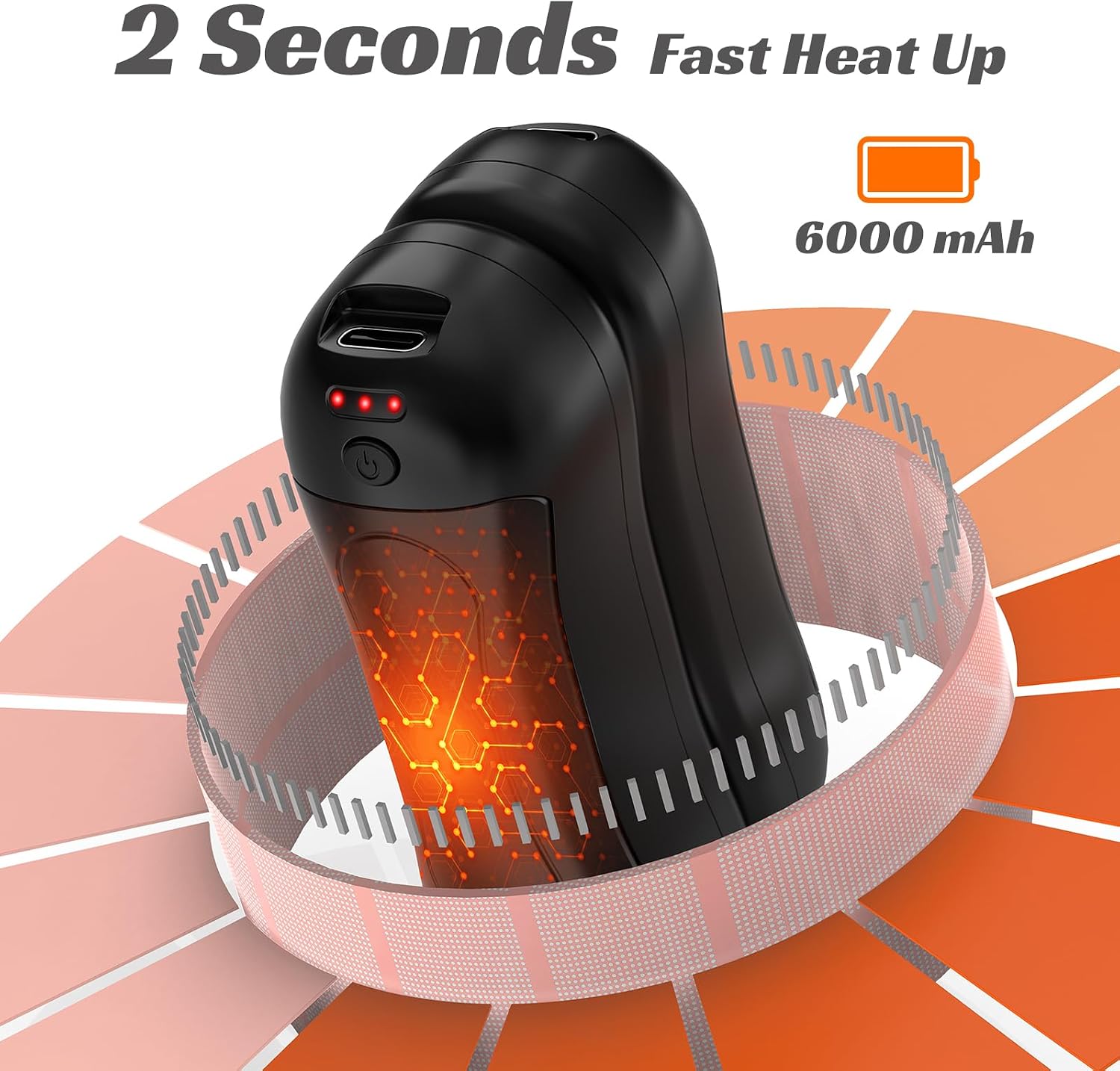 Detalle de FANDLISS 2 in 1 Hand Warmer with 6000mAh