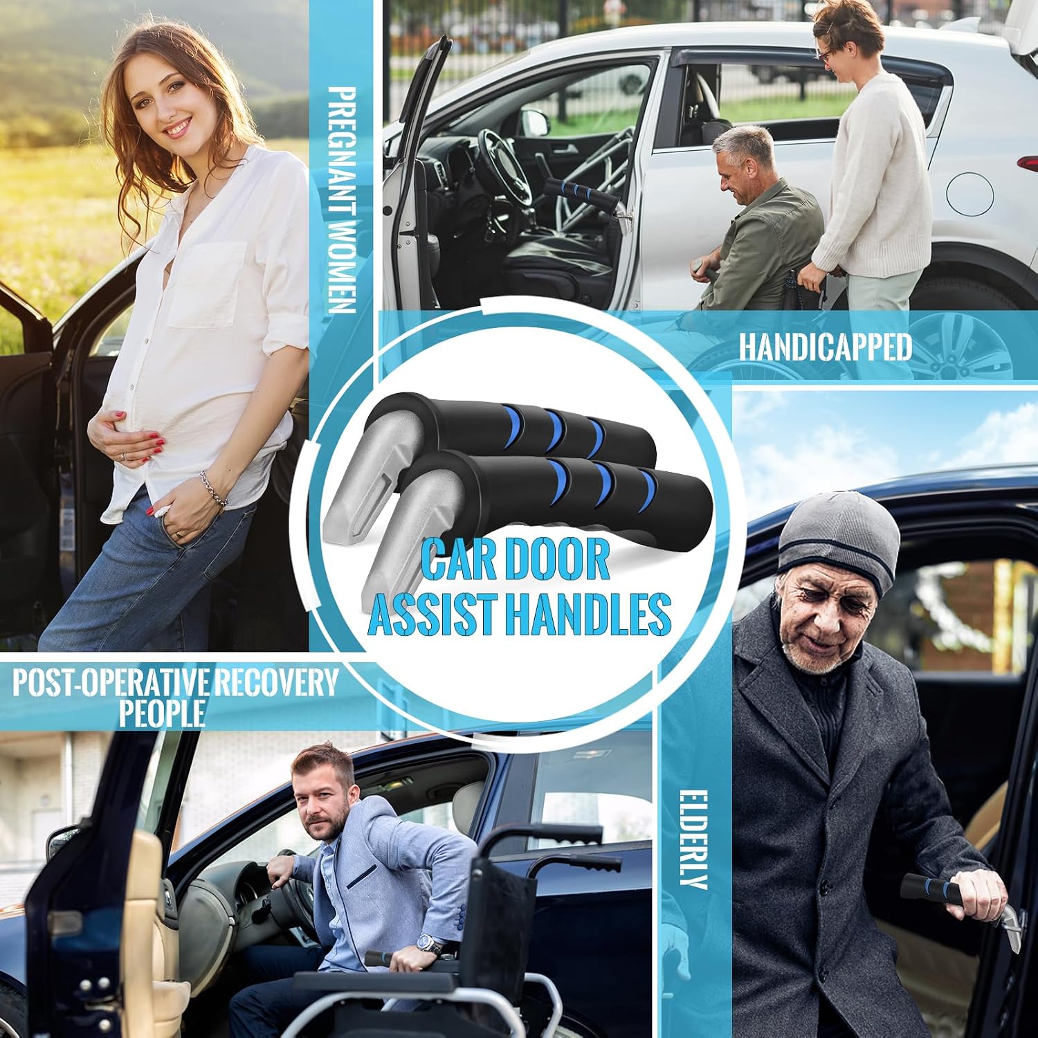 Thumbnail 3 de Milifox 2 Pack Car Door Handle for Disabled Elderly – Portable Handly Car Handle Assist Mobility Aid