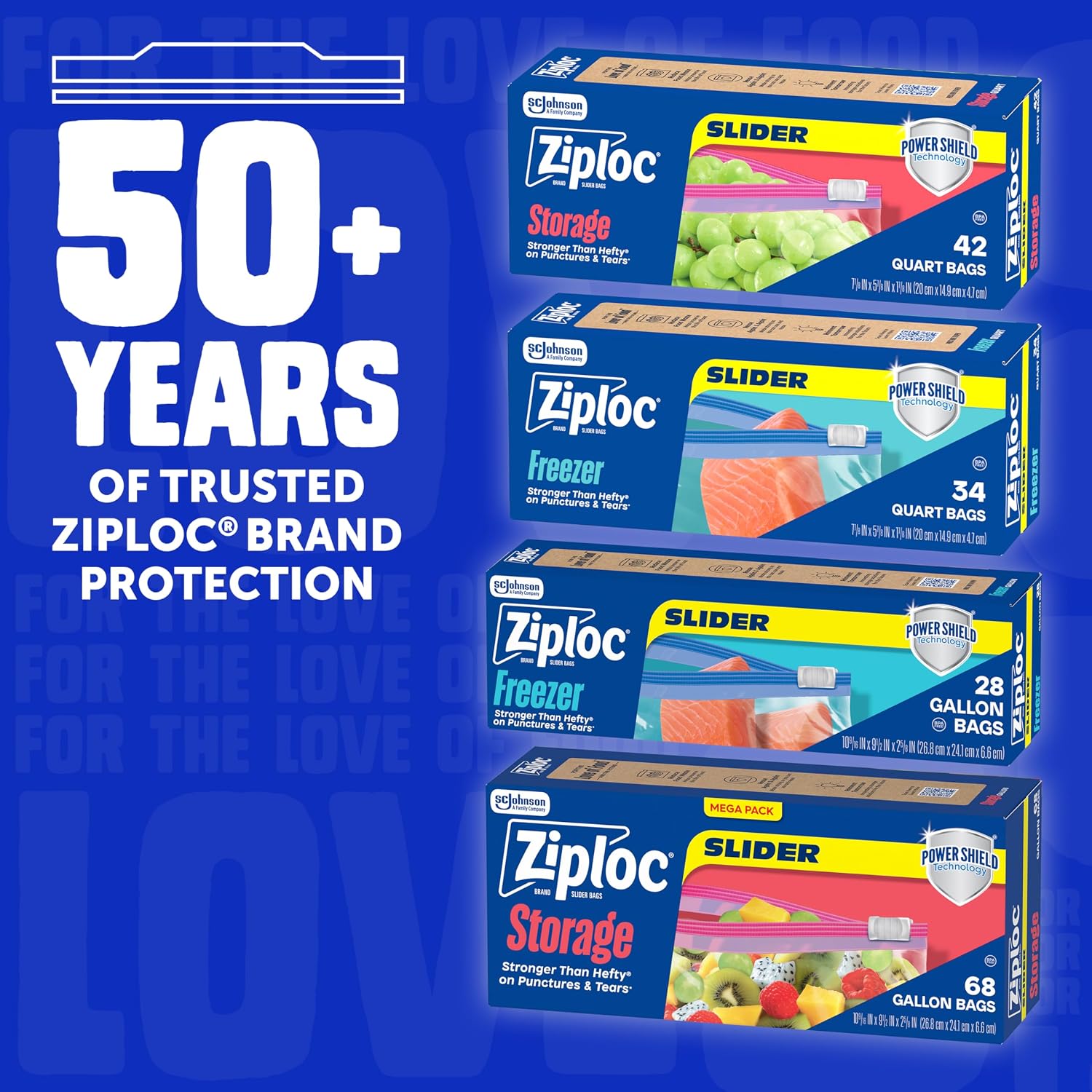 Thumbnail 6 de Ziploc Quart Slider Freezer Bags 136ct