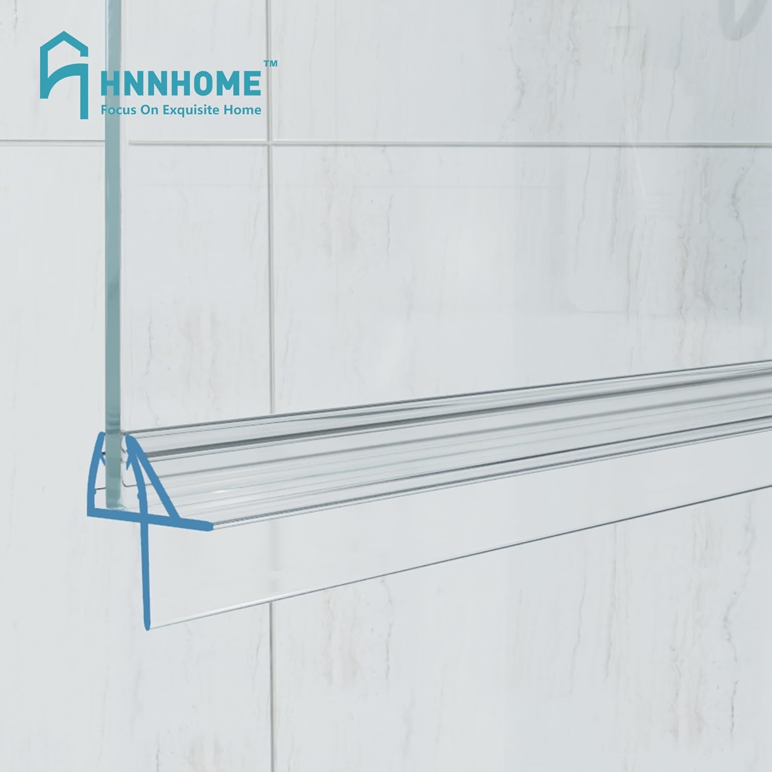 Thumbnail 5 de HNNHOME Guarnizione per schermo protettivo doccia/vasca, 870 mm – design unico in plastica resistente