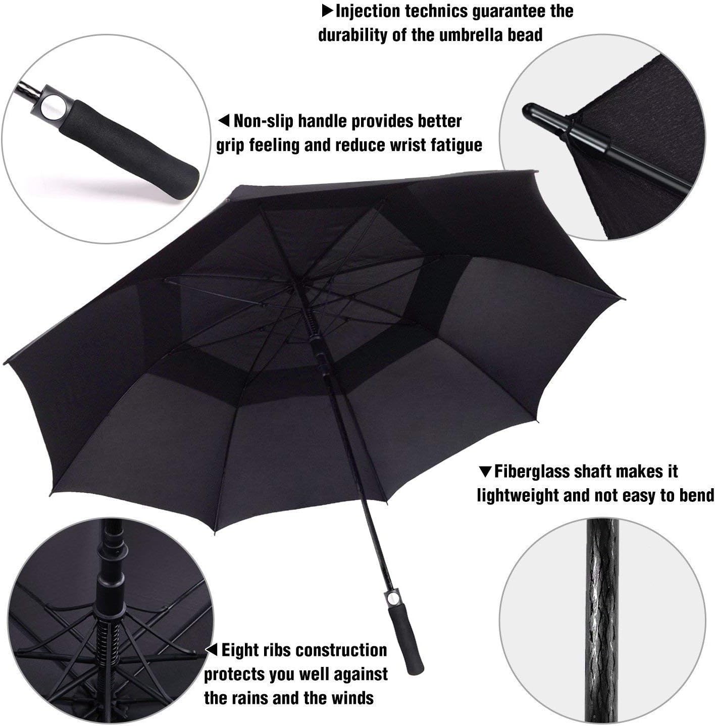 Detalle 2 de ACEIken Golf Umbrella 62 Inch Windproof