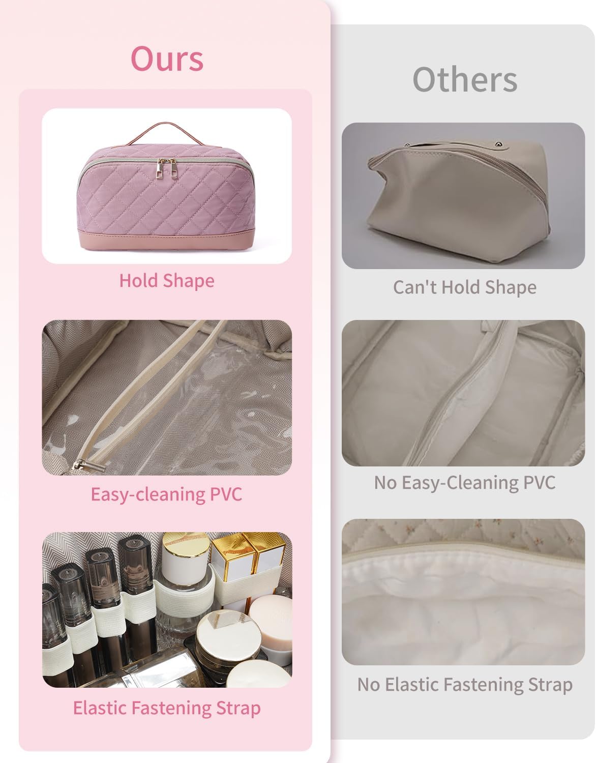 Thumbnail 6 de Travel Makeup Bag Large Capacity 1pc