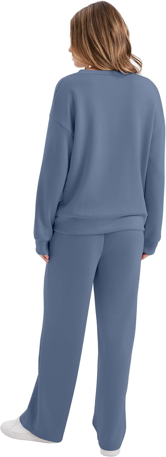 Detalle de WIHOLL Lounge Sets for Women 2026 V Neck 2 Piece Outfits – Cozy, Versatile, Everyday Essential