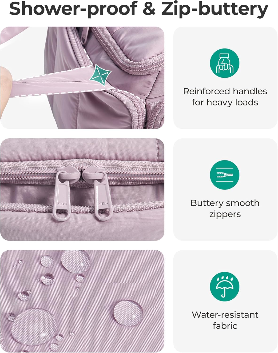 Thumbnail 6 de BAGSMART Toiletry Bag for Women with Dual-Padded Handles (Camel) – Lightweight, Puffy Organizer for Makeup & Travel Essentials