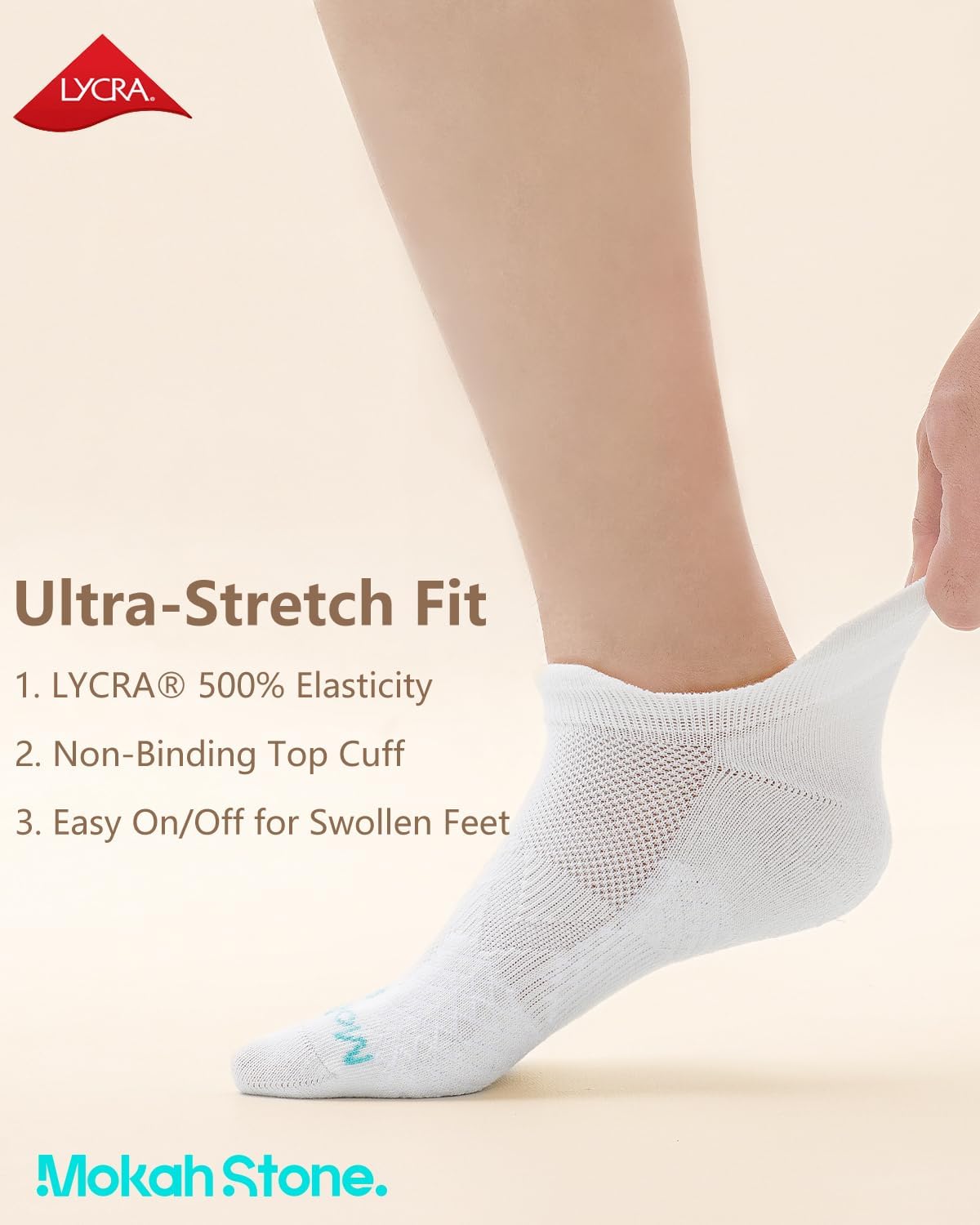 Thumbnail 3 de Mokah Stone Diabetikersocken ohne Gummibund, nahtlos (3 Paar) für empfindliche Füße