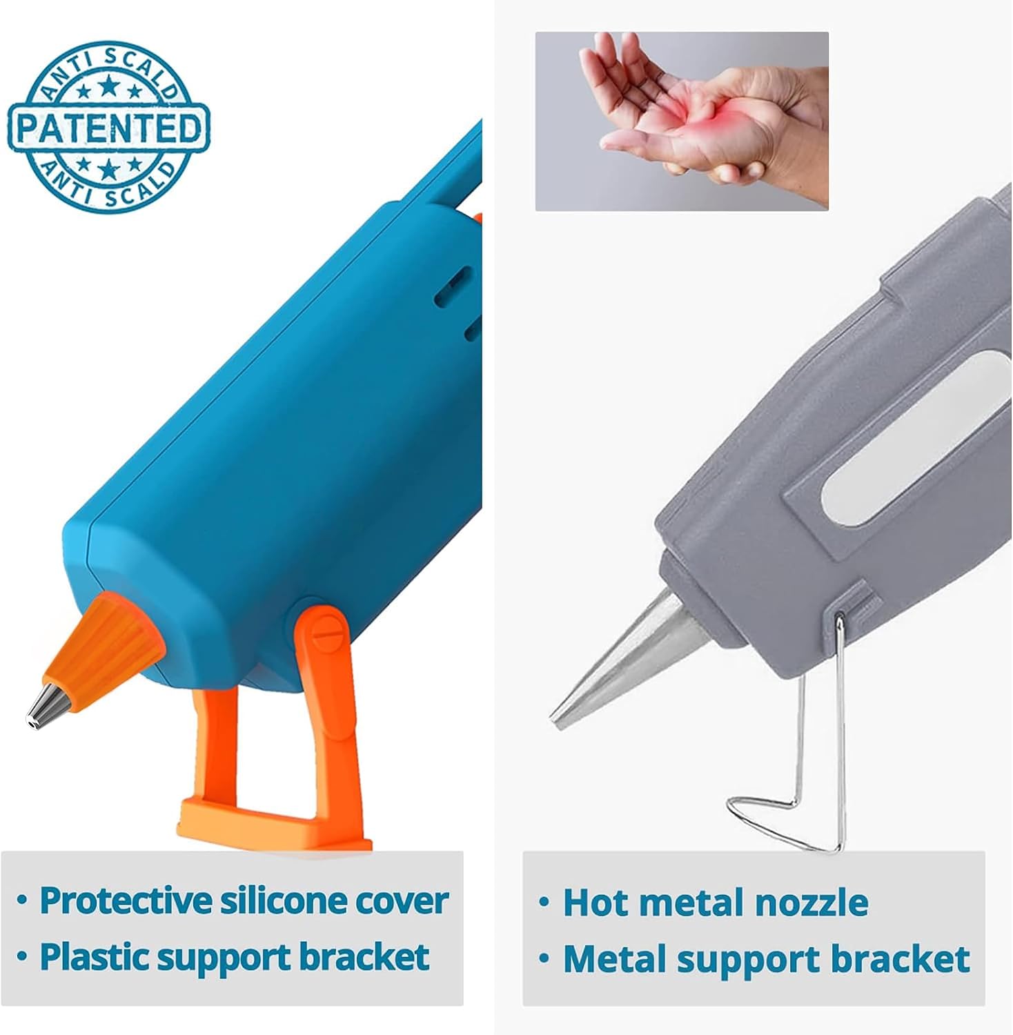 Detalle de Tilswall 50W mini hot glue gun kit with 75 sticks