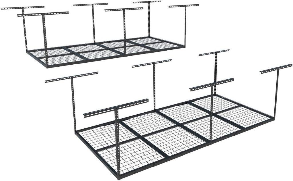 Detalle de FLEXIMOUNTS 4x8 Overhead Garage Ceiling Storage Rack, 2-Pack, 750 lb Capacity