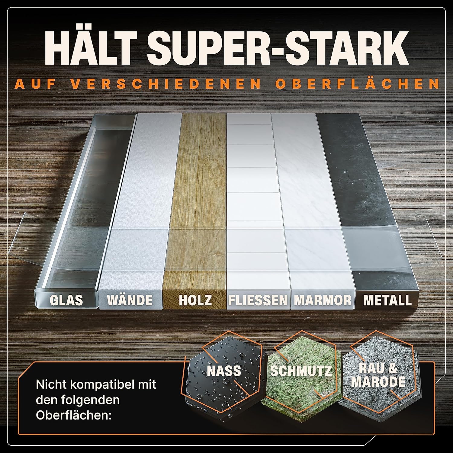 Detalle de BAURIX Nano Tape Doppelseitig 2 m – Transparentes, wiederverwendbares Klebeband für Wand, Teppich & Deko