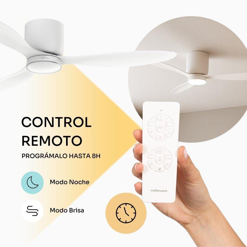 Thumbnail 2 de Ventilador de techo Mellerware Brizy Bright 132 cm con luz LED y 6 velocidades