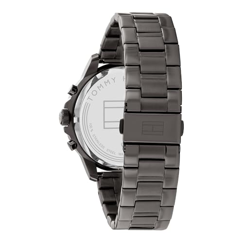 Detalle de Tommy Hilfiger Reloj Analógico Multifunción para Hombre 44 mm, Acero Gris 1710479