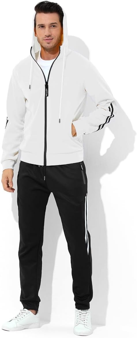 Detalle de Arjen Kroos Men’s Two-Piece Tracksuit with Full-Zip Hoodie and Sweatpants