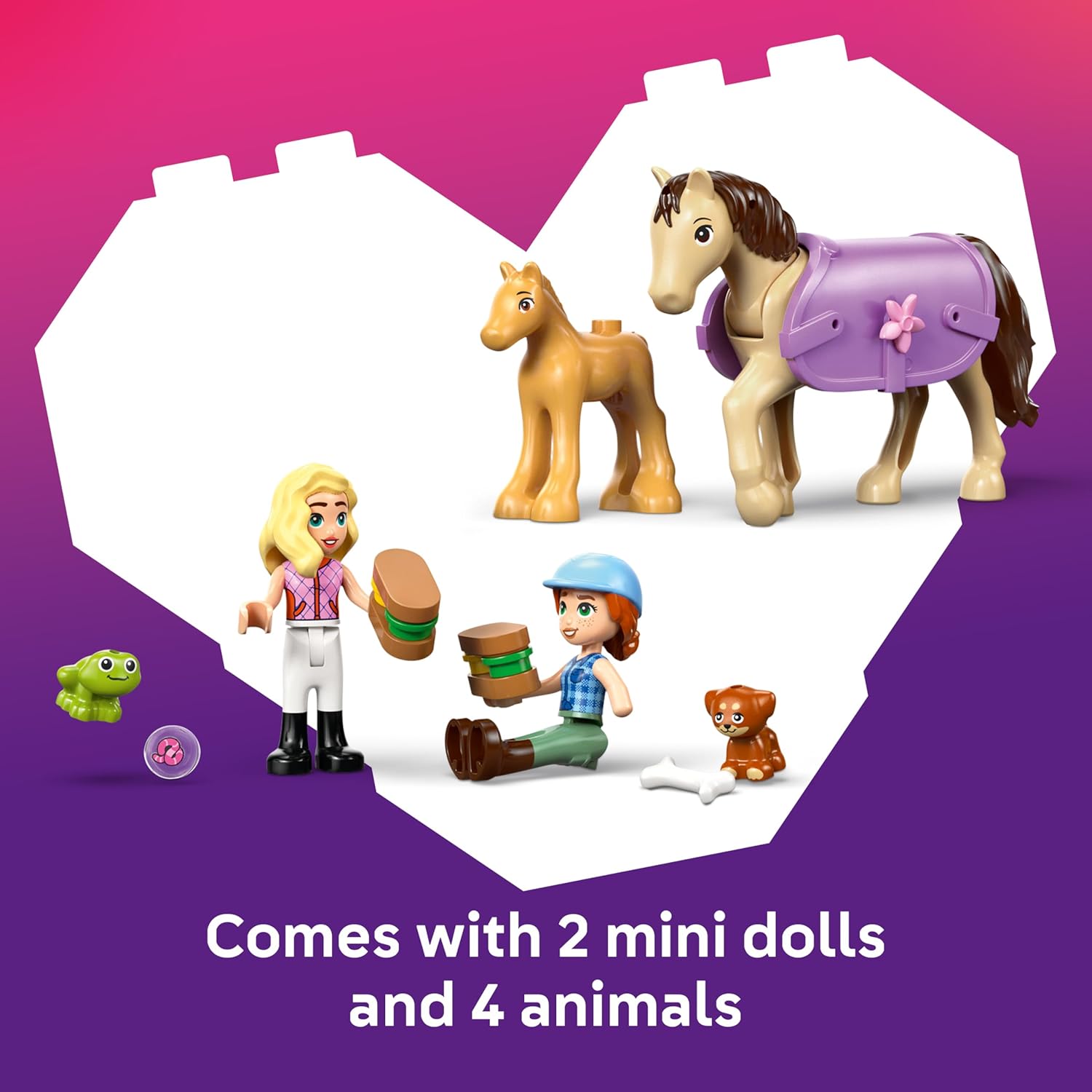 Detalle de LEGO Friends Horse & Baby Foal Trailer (42695) – A practical playset for imaginative countryside adventures