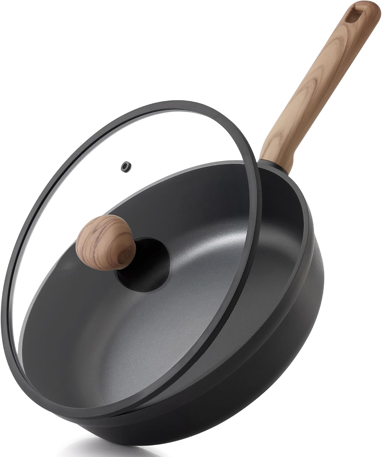 Detalle de SENSARTE UK-SA-SJ6028B 28cm Deep Sauté Pan with Lid, Titanium Non-Stick