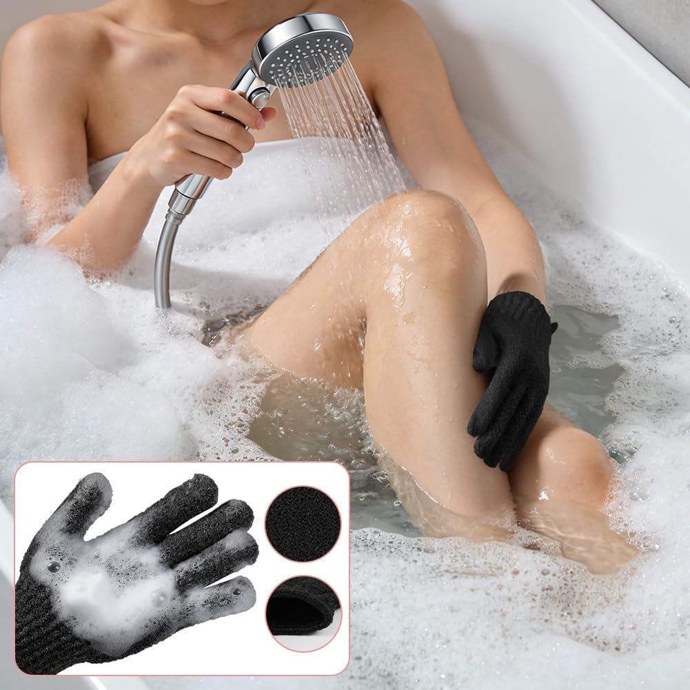 Thumbnail 3 de AYBUY 6 Pezzi Guanti Esfolianti: Guanti Scrub Corpo per Doccia, Massaggio e Rimozione delle Impurità