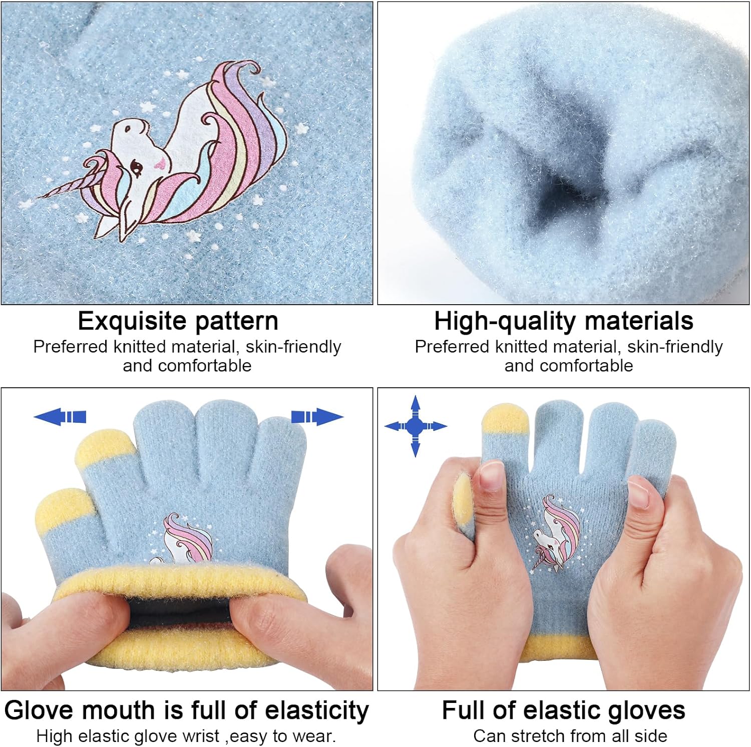 Detalle 2 de Kids magic knit gloves, 3 pairs