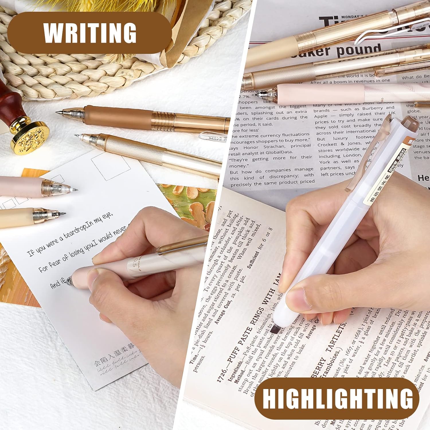 Thumbnail 6 de Four Candies Gel Pen Set – Moor Series (12 Pack, 0.5mm, Black & Brown Inks)
