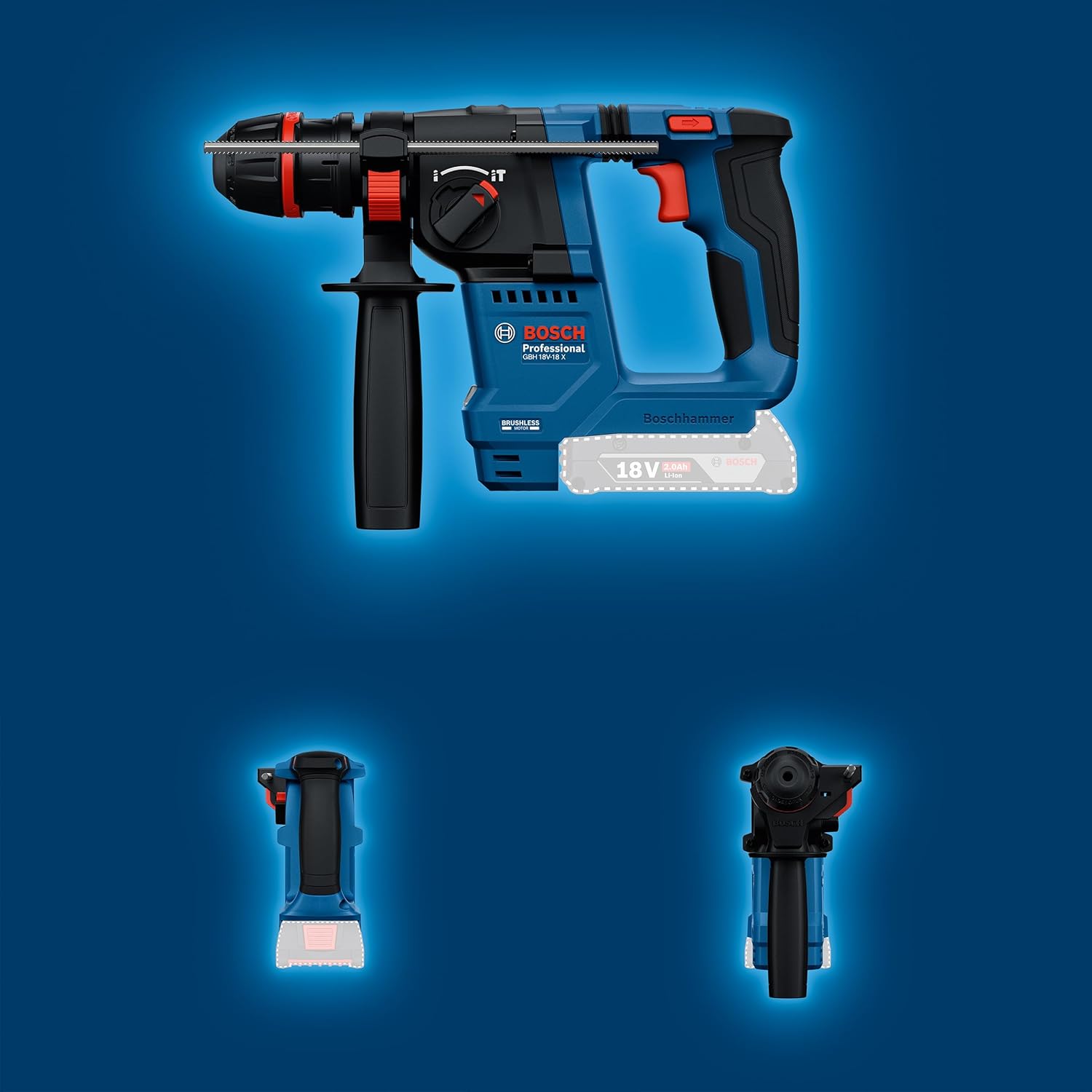 Thumbnail 5 de Bosch Professional GBH 18V-18 (SDS Plus): martello perforatore a batteria per lavori di avanzata e precisione