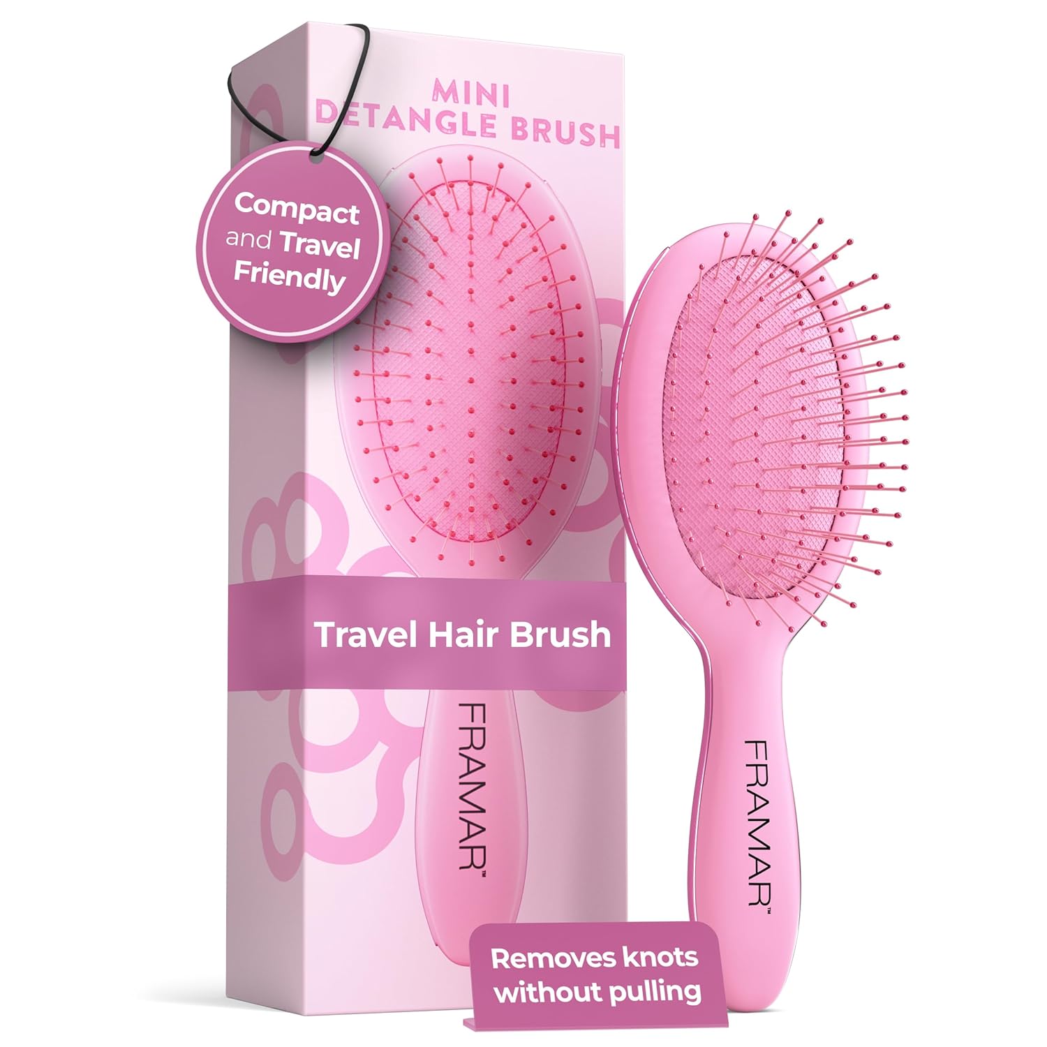 Thumbnail 6 de Framar Detangling Brush for Curly Hair – Wet and Dry Detangler (Red/Black)