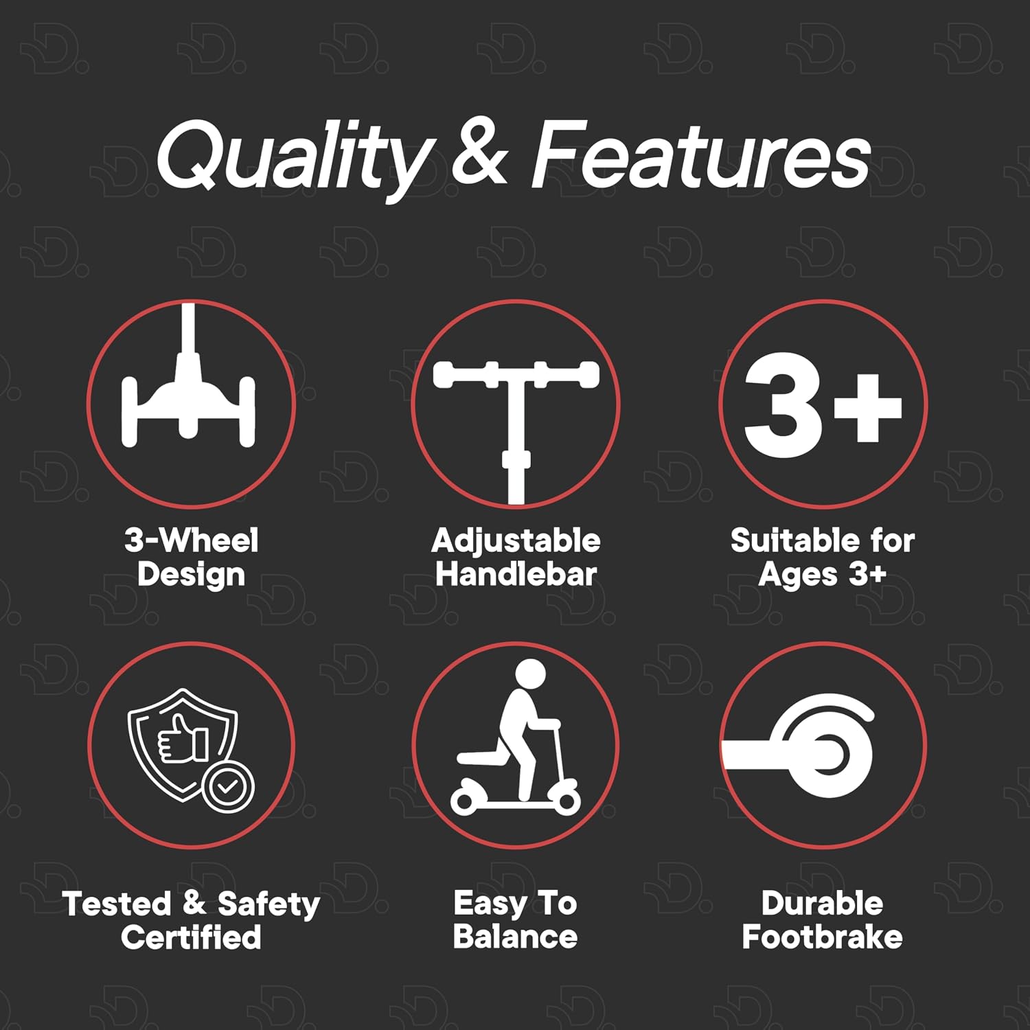 Thumbnail 4 de Dribbl 3-Wheel Kids Scooter Age 3+ — Supports 165 lbs 🛴