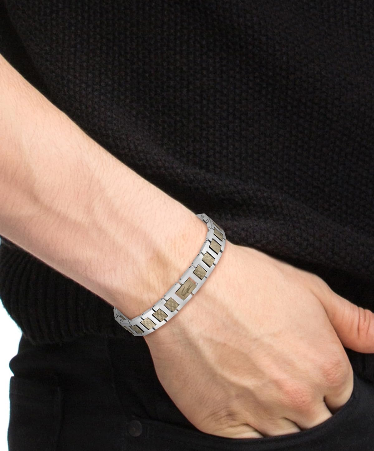 Thumbnail 3 de Lacoste Metropole Armband mit Knebelverschluss – zweifarbiges Edelstahldesign, 190 mm Innenlänge