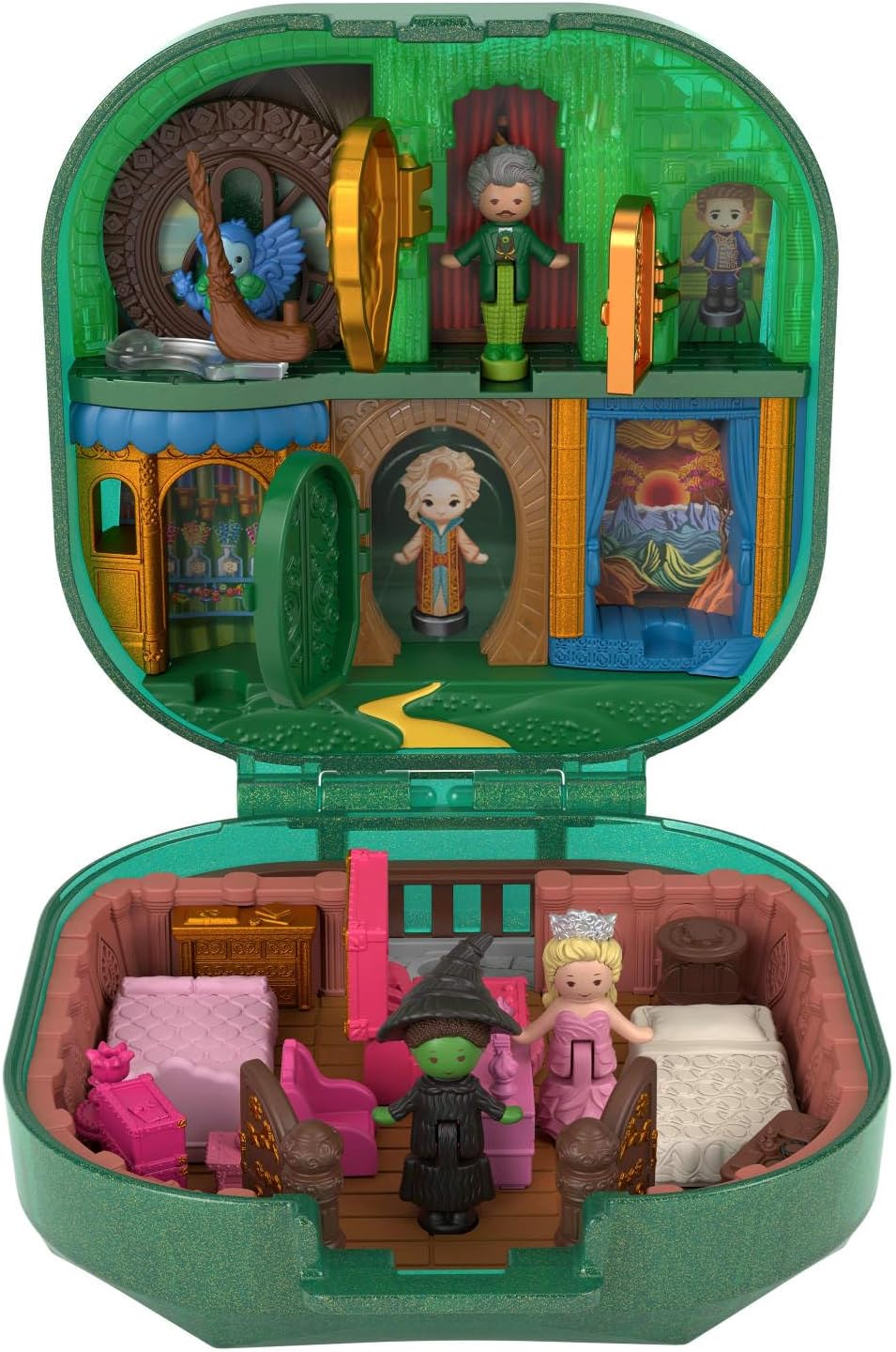 Thumbnail 3 de Coffret Polly Pocket Wicked Collector JFV04 avec mini-figurines Glinda, Elphaba et le Magicien