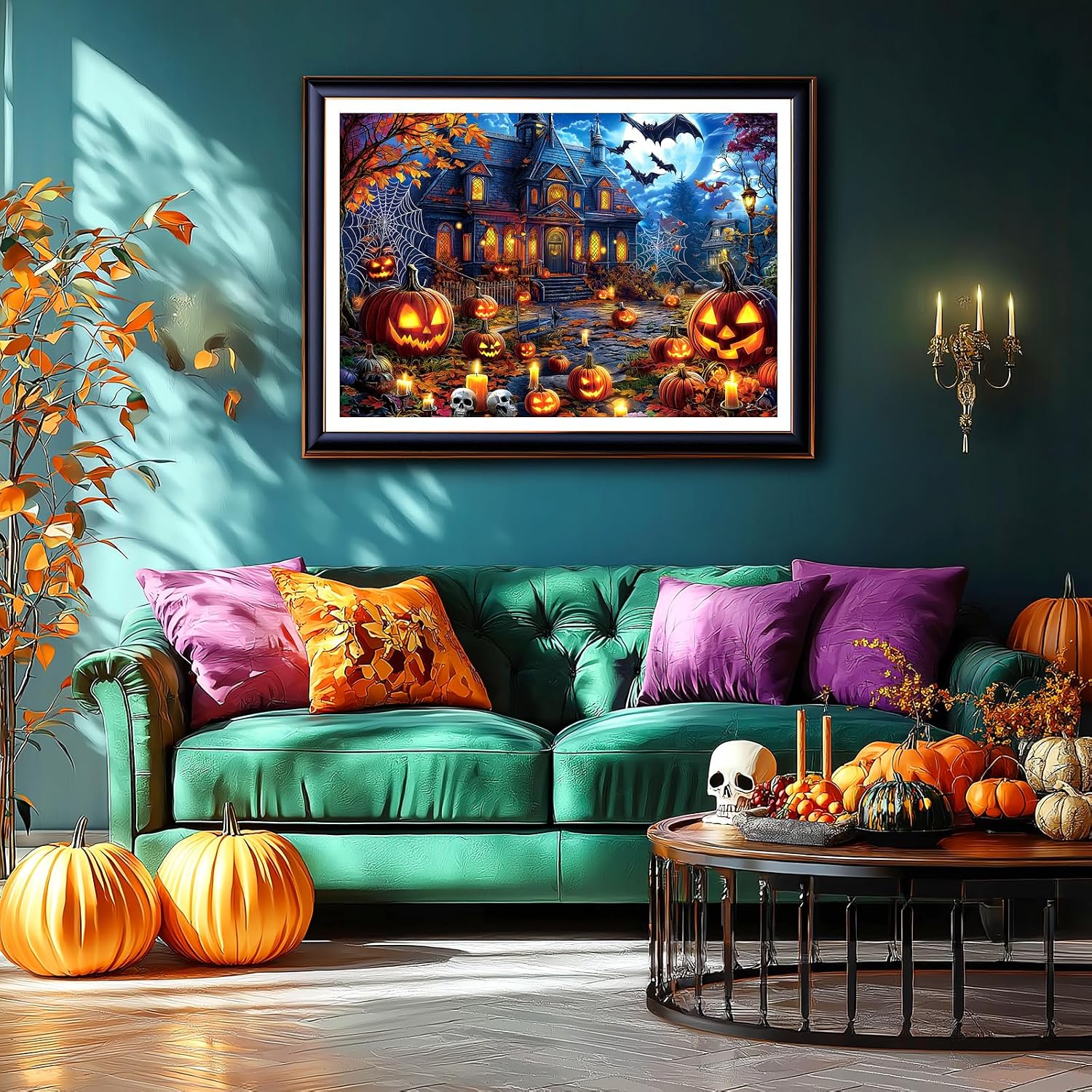 Thumbnail 3 de MINIWAN BFJIUJIU-00189 500-Piece Halloween Jigsaw Puzzle, Haunted House Scene
