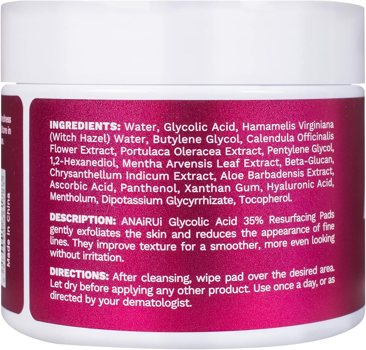 Thumbnail 6 de ANAiRUi Niacinamide Toner Pad con PHA e LHA, glutatione e PHA/LHA esfolianti viso – 50 pad