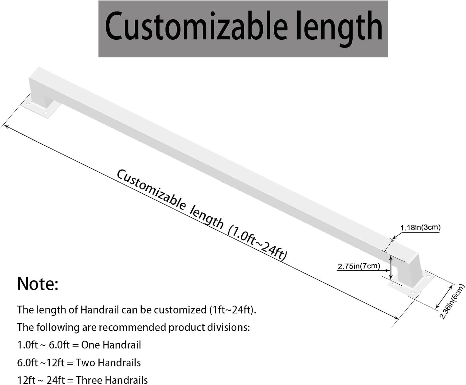 Detalle de Industrial Stair Handrail, 4FT