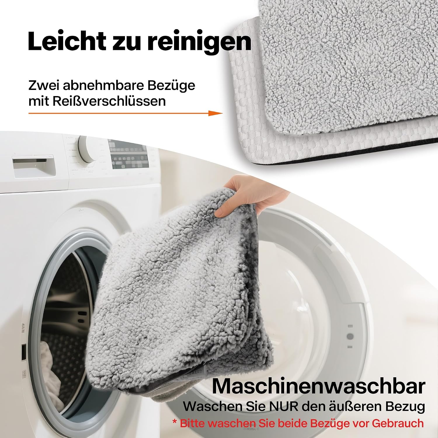 Thumbnail 6 de Pet Prime Katzen Fensterbank Liegekissen – 90 x 28 cm, rutschfest, mit 2 Bezügen (Plüsch & Kühl-Seide), maschinenwaschbar