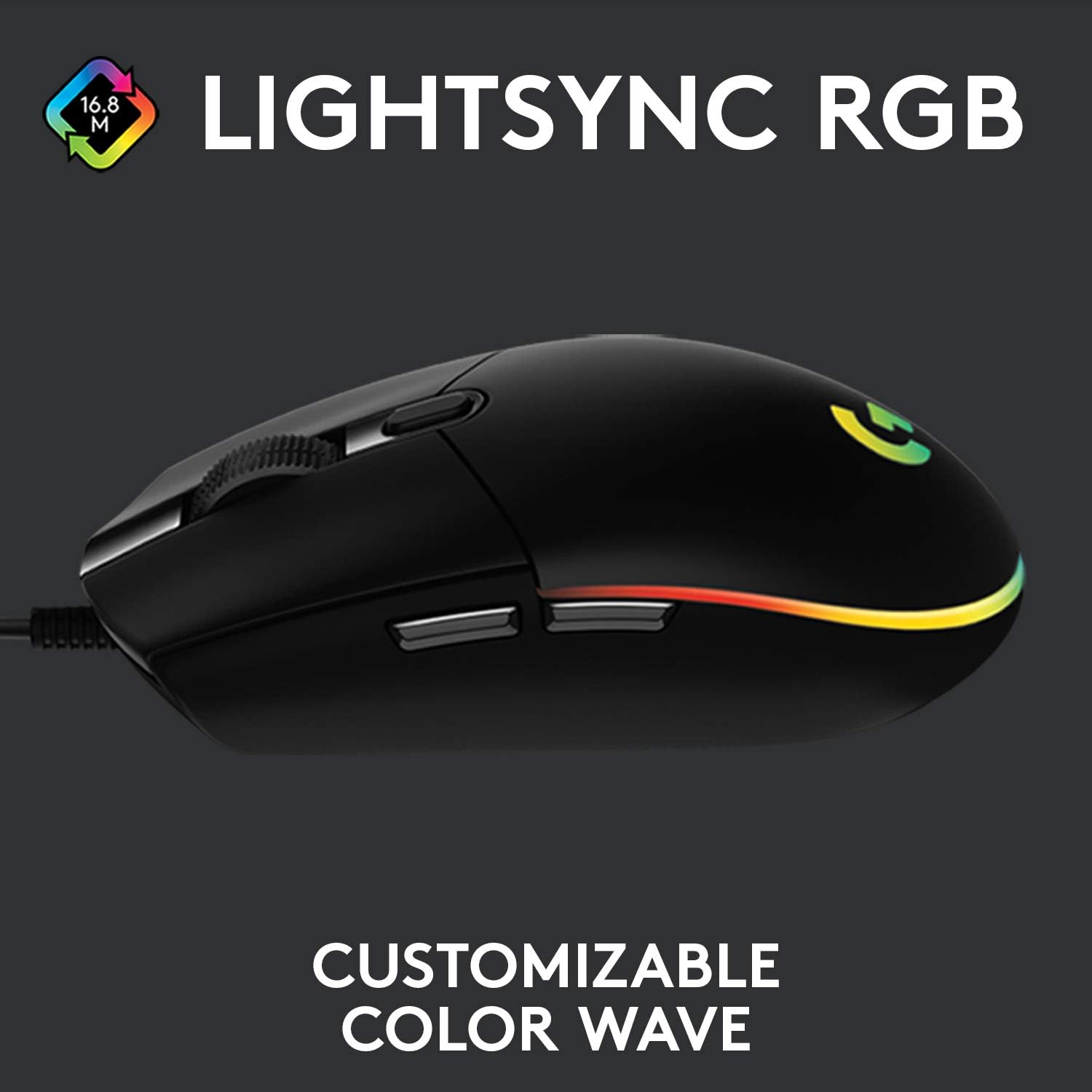 Thumbnail 1 de Logitech G213 Prodigy Keyboard with G203 LIGHTSYNC Mouse – UK QWERTY, Black