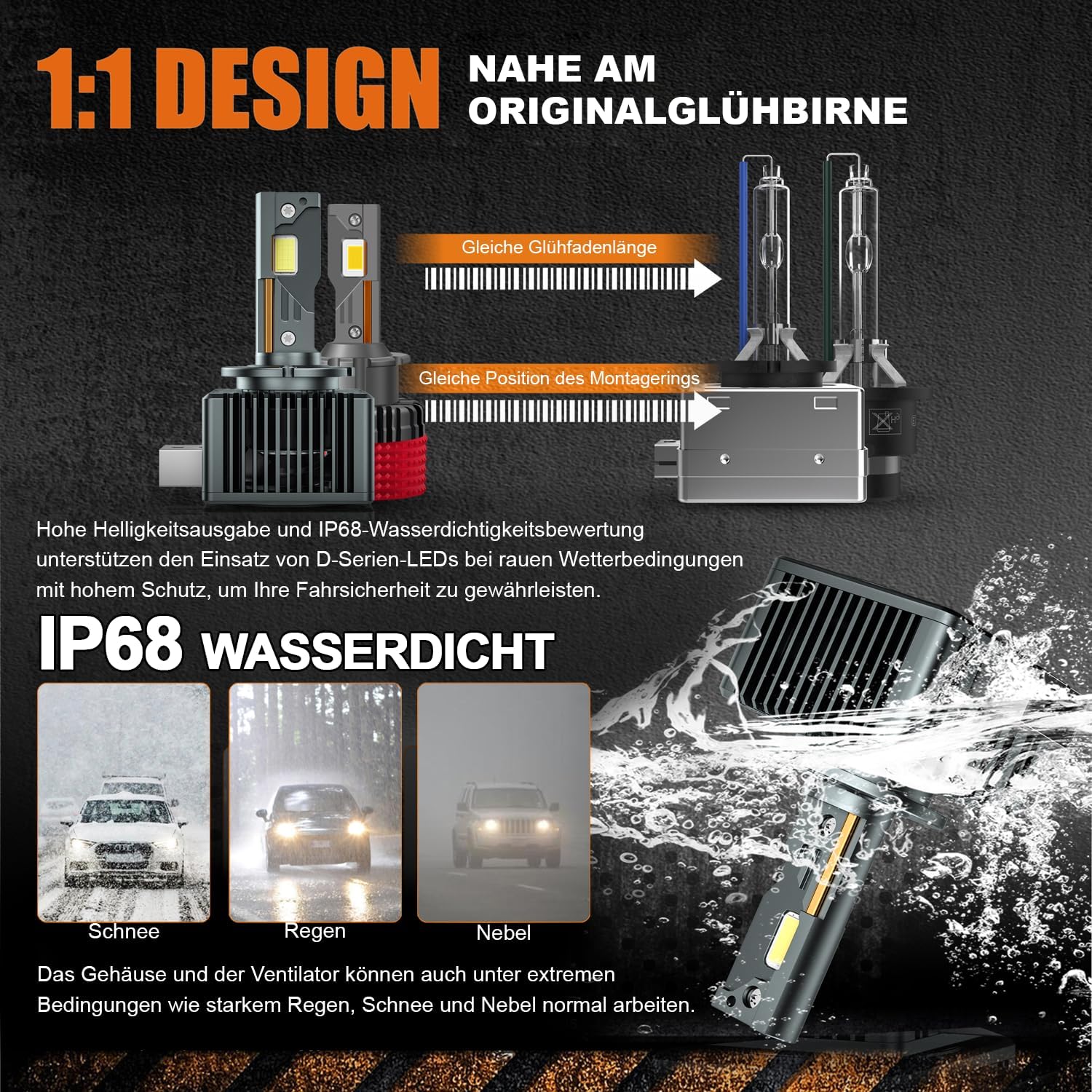 Detalle de Stellar D1S Xenon Bulb 6000 K Diamond White – Packung zu zweit, mit 2 Jahre Garantie