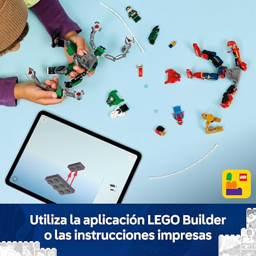 Detalle de LEGO Marvel 76338 Batalla de armaduras robóticas Spider-Man vs. Doc Ock