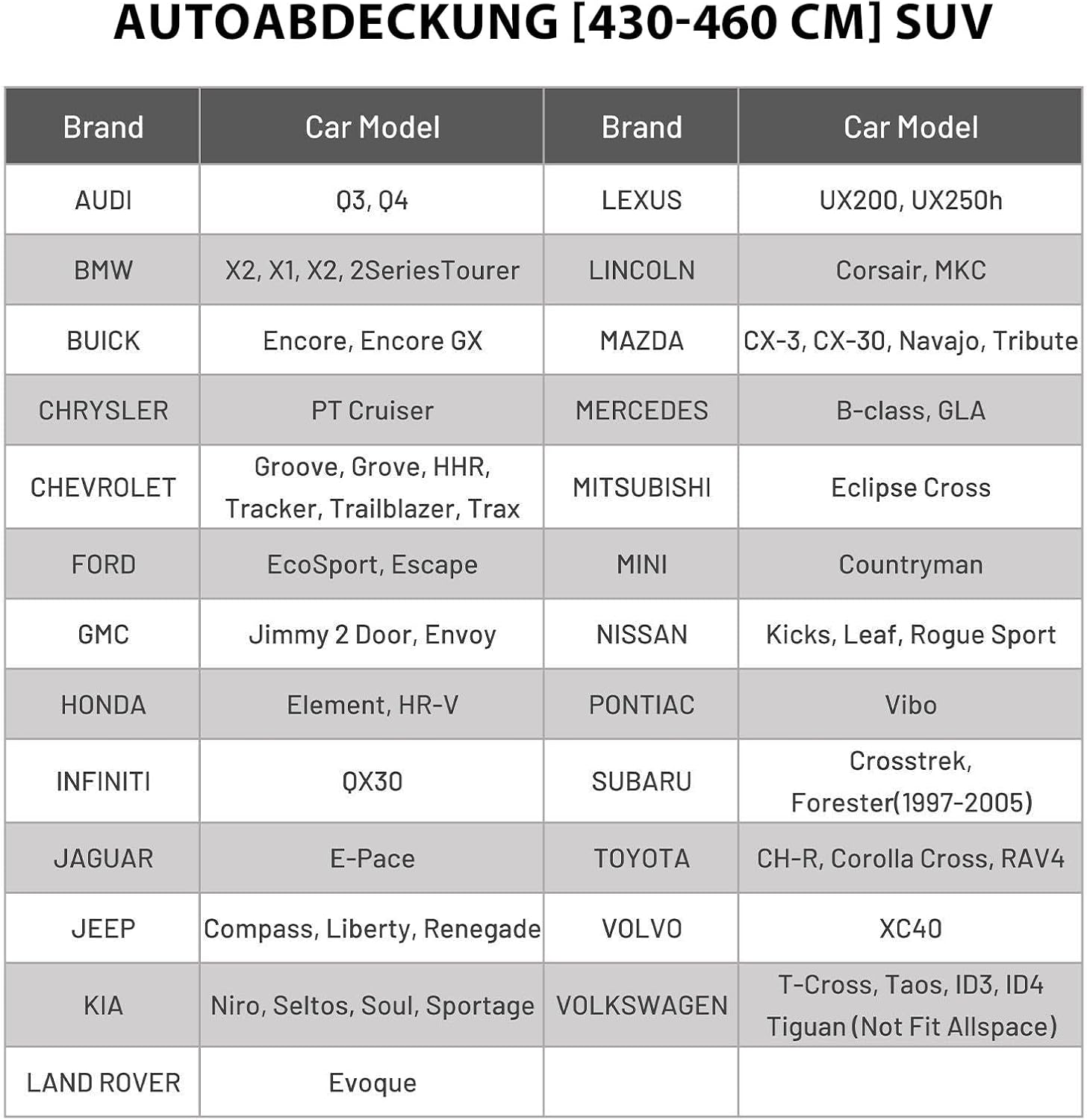 Thumbnail 1 de Favoto Autoabdeckung Winter Vollgarage für SUVs 430–460 cm, schwarz, 3 kg