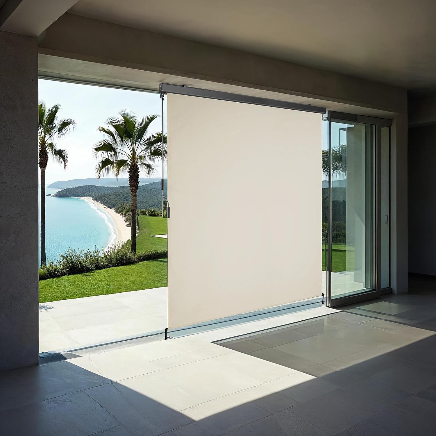 Detalle 2 de tectake 406140 vertikalmarkis 160 x 250 cm med vev och UV-skydd 50+