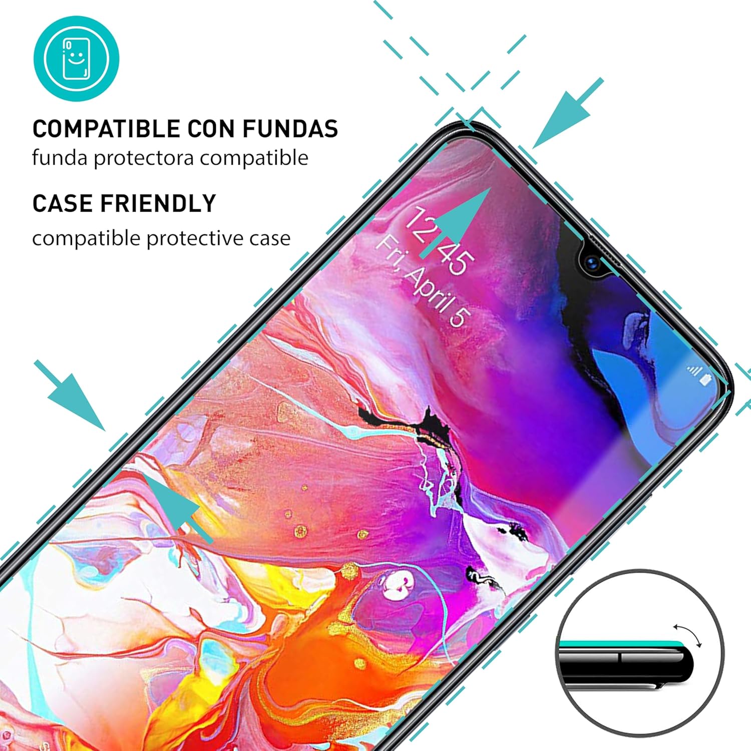 Thumbnail 1 de smartect Cristal Templado 3 Piezas para A70