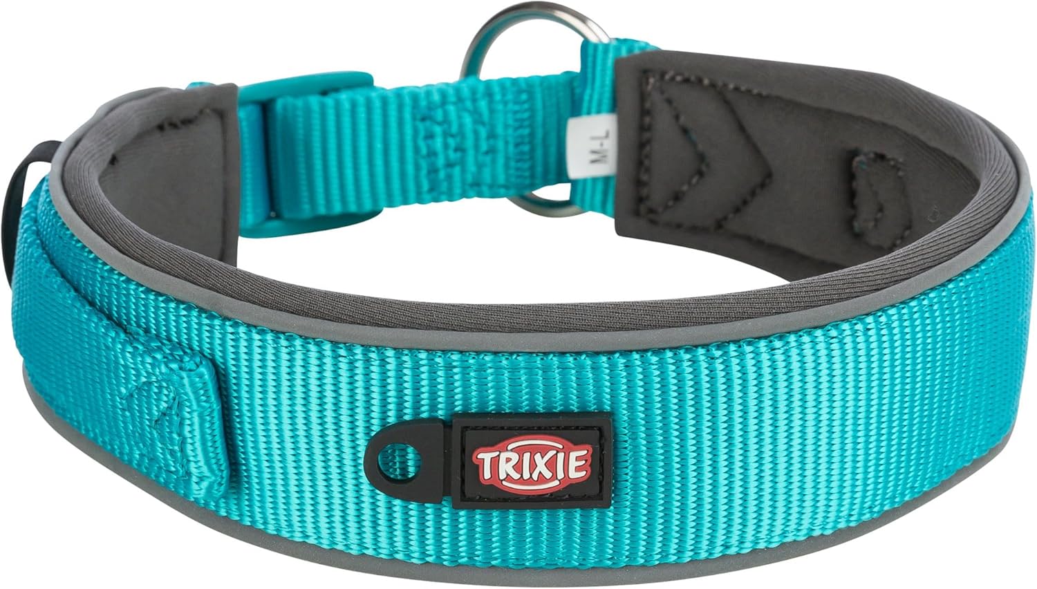 Detalle de TRIXIE Collier Premium Taille L-XL – Tour de Cou 53–62 cm, 50 mm, Fuchsia, rembourré en néoprène