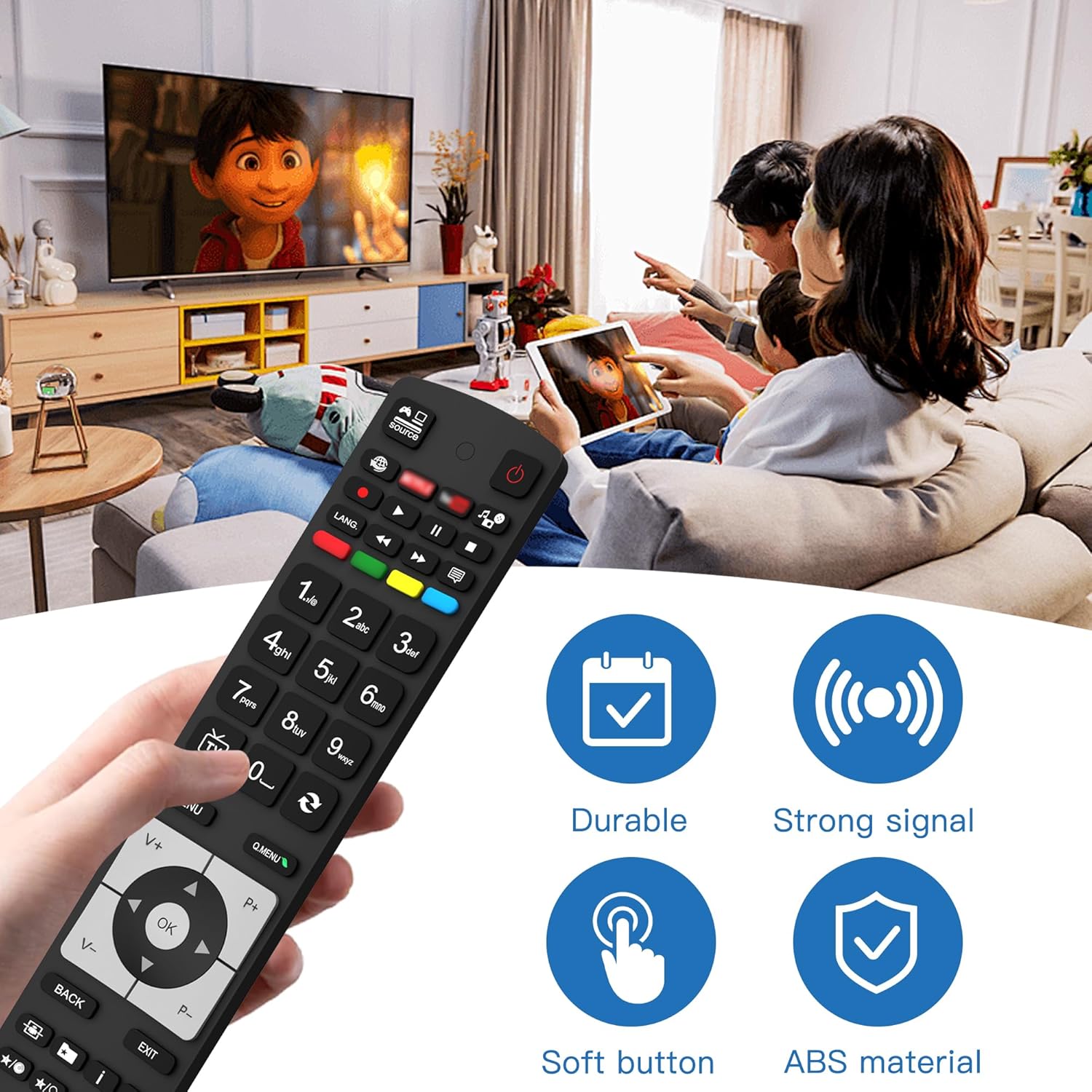 Detalle de New RC5117 Replacement Hitachi TV Remote for Hitachi, Luxor, Bush, Digihome, Finlux, JVC – No Setup Required
