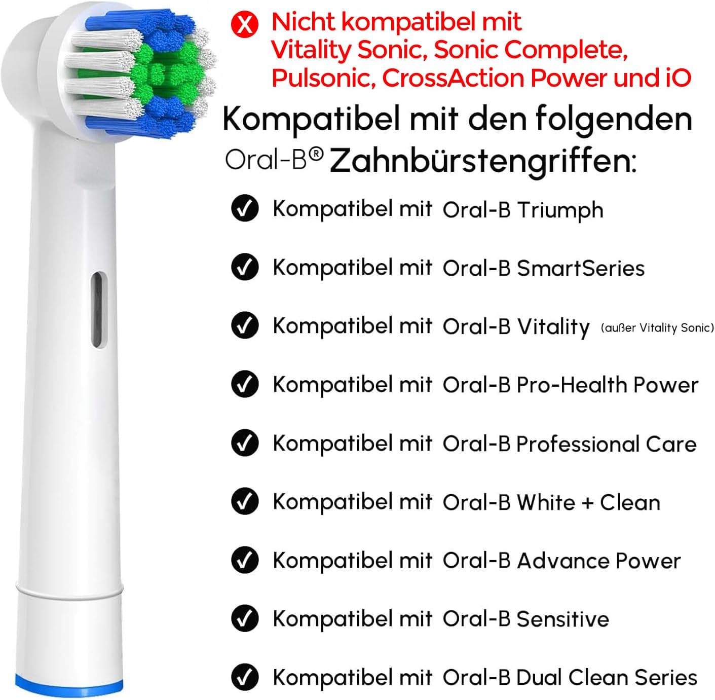 Detalle 2 de 20 Stück Aufsteckbürsten kompatibel mit Oral B