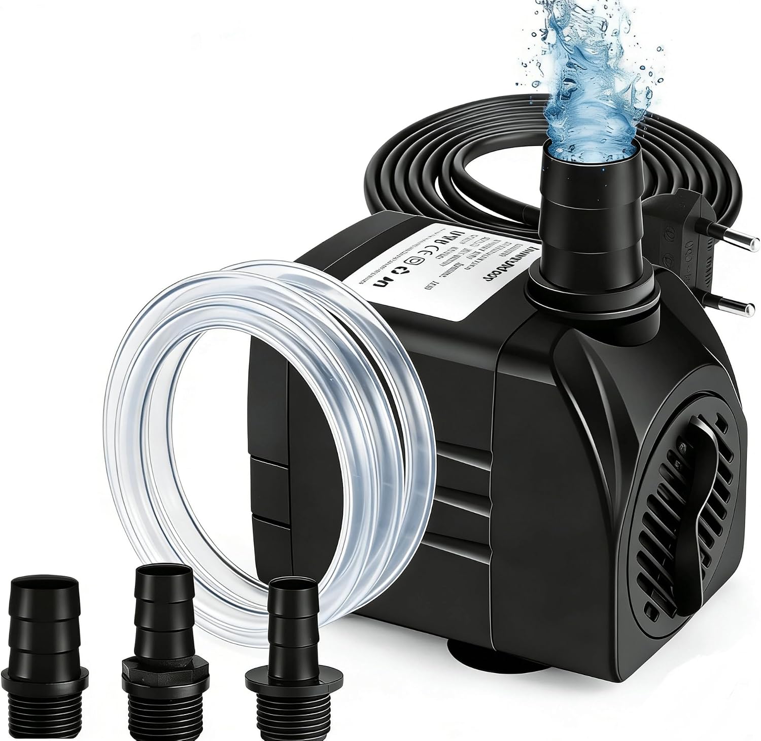 Detalle de Awroutdoor Springbrunnenpumpe 25W – 1800 L/h, 2 m Hubhöhe, leise und wartungsarm